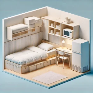 クボタ期間工の寮をイメージした清潔で快適な部屋の画像